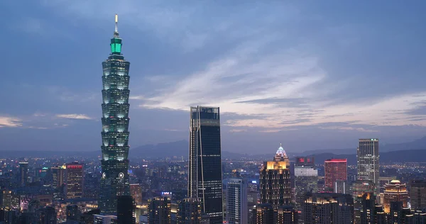 Тайбеї Тайвань Травня 2018 Нічне Місто Тайбей — стокове фото