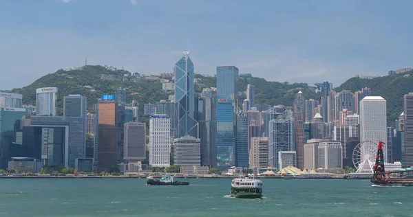 ビクトリア港 2018 香港のスカイライン — ストック写真