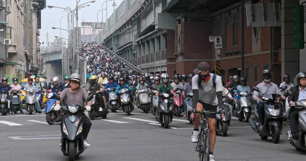 Улица Дихуа Тайбэй Мая 2018 Года Мотоцикл Городе Тайбэй — стоковое фото