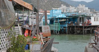 Tai O, Hong Kong - 03 Mayıs, 2018: balıkçı kasabası Hong Kong