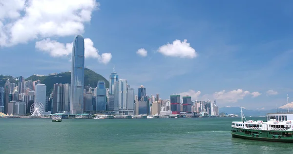 Přístav Victoria Hong Kong Května 2018 Hong Kong Skyline — Stock fotografie