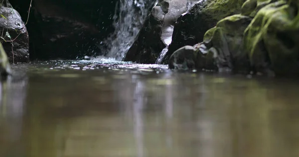 Schöner Wasserfluss Durch Den Teich — Stockfoto