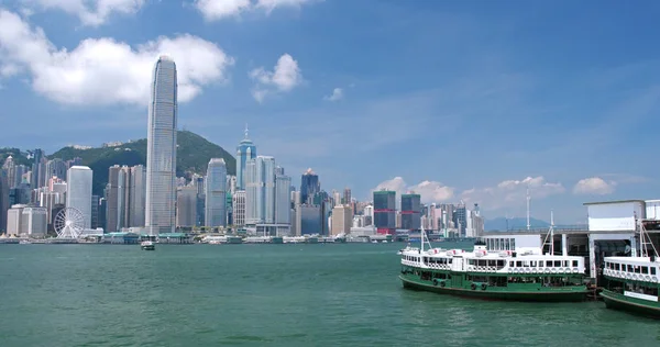 Victoria Harbour Hong Kong Maj 2018 Hong Kong Urbana Staden — Stockfoto