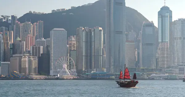 Victoria Harbor Hong Kong Maio 2018 Horizonte Hong Kong — Fotografia de Stock