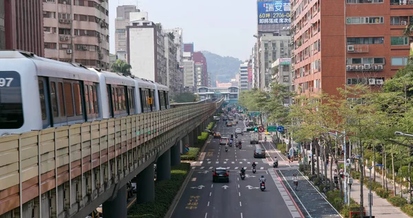 Taipéi Taiwán Mayo 2018 Tráfico Ciudad Taipéi — Foto de Stock