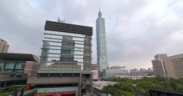 Xinyi District Taiwan Maj 2018 Taipei Stadens Silhuett — Stockfoto