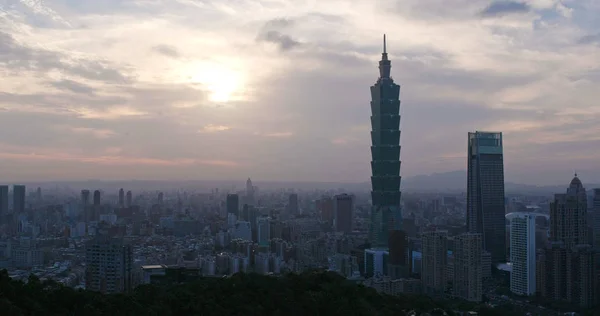 Taipei Ville Taiwan Mai 2018 Taipei Heure Coucher Soleil — Photo