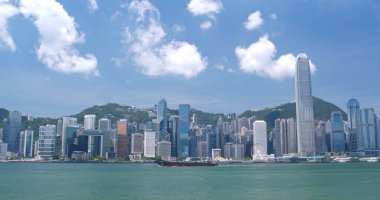 Victoria Limanı, Hong Kong - 31 Mayıs, 2018: Hong Kong şehir kentsel