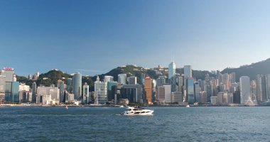 Victoria Harbor, Hong Kong - 31 Mayıs, 2018: Hong Kong kentsel şehir 