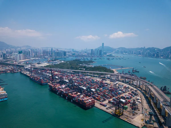 Kwai Tsing Hong Kong Mayo 2018 Puerto Contenedores Terminales Hong —  Fotos de Stock