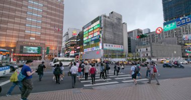 Taipei city, Tayvan - 28 Mayıs, 2018: Taipei kentsel şehir sokak