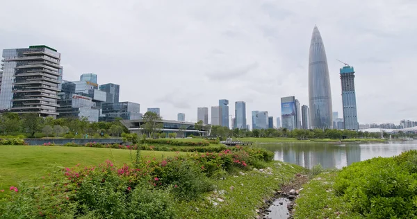 Shenzhen Bay Čína Července 2018 Timelapse Shenzhen City — Stock fotografie