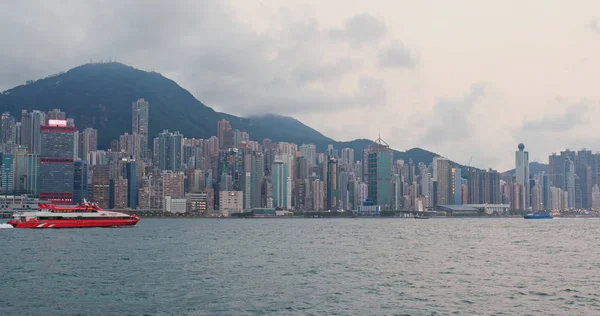 Victoria Harbor Hong Kong April 2018 Hong Kong Skyline — Stock Photo, Image