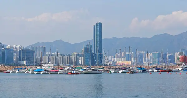 Victoria Harbor Hong Kong July 2018 Hong Kong Skyline — Stock Photo, Image