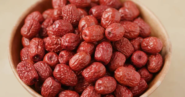 Jujube Vermelho Seco Perto — Fotografia de Stock