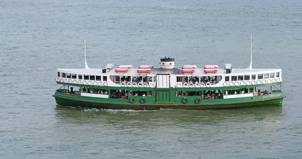 Victoria Harbour Hong Kong Juli 2018 Star Ferry Overtocht Haven — Stockfoto