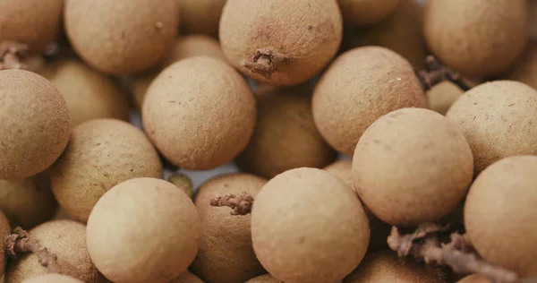 Heap Longan Fruits Close — Stock Photo, Image