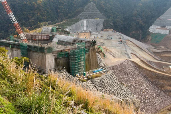 View Construction Big Dam — Stock Photo, Image