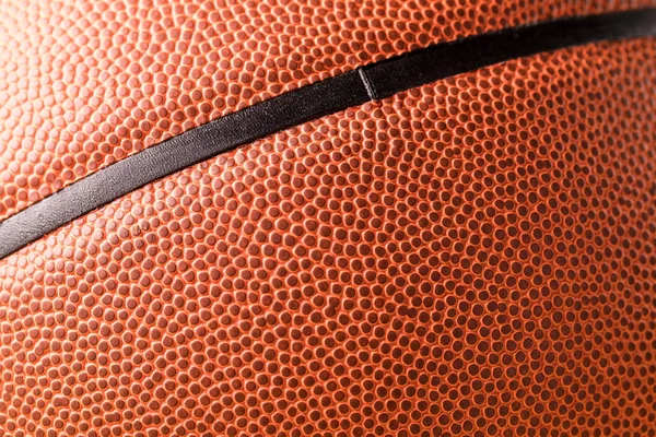 Orange Basketbal Kůže Zblízka — Stock fotografie