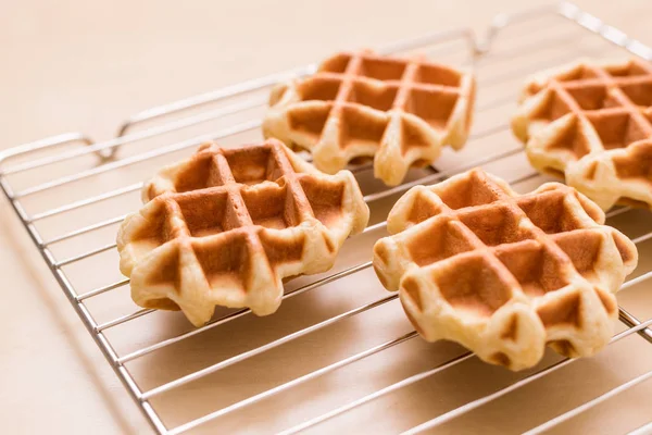 Making Belgian Waffles Home — Stock Photo, Image