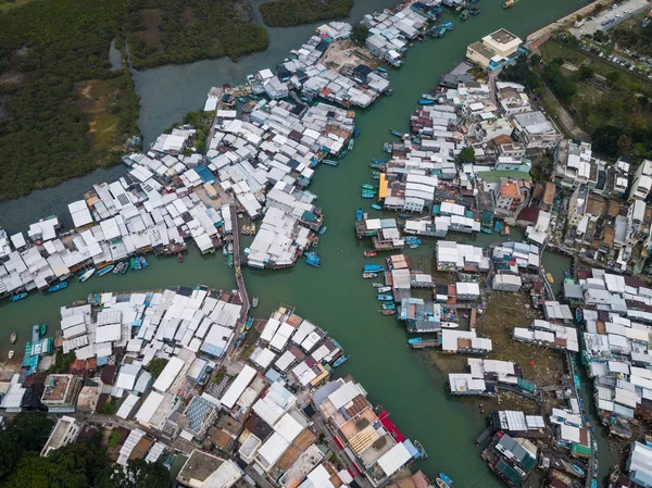 Vista Dall Alto Della Città Pesca Hong Kong — Foto Stock