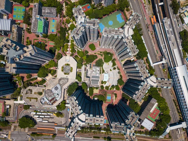 Aérea Ciudad Hong Kong — Foto de Stock