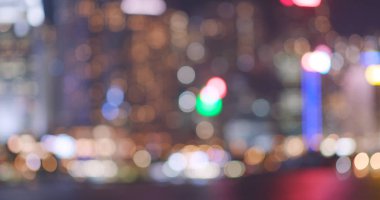 Akşam şehir görünümünün bulanıklık