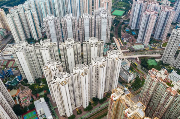 Top View Hong Kong Residential District — Stock Photo, Image