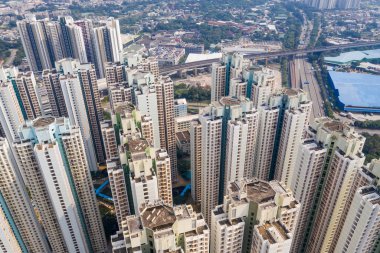 Hong Kong gayrimenkul üstten görünüm