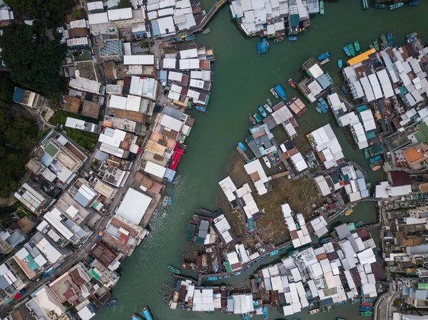 Top View Old Fishing Town — Stock Photo, Image