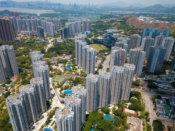 Vista Superior Ciudad Hong Kong — Foto de Stock