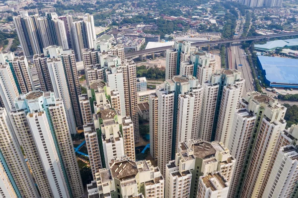 Ovanifrån Hong Kong Fastigheter — Stockfoto