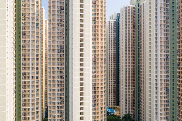 Apartamento Fachada Edifício Hong Kong — Fotografia de Stock