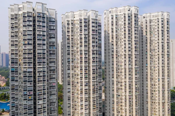 Fachada Construção Hong Kong — Fotografia de Stock