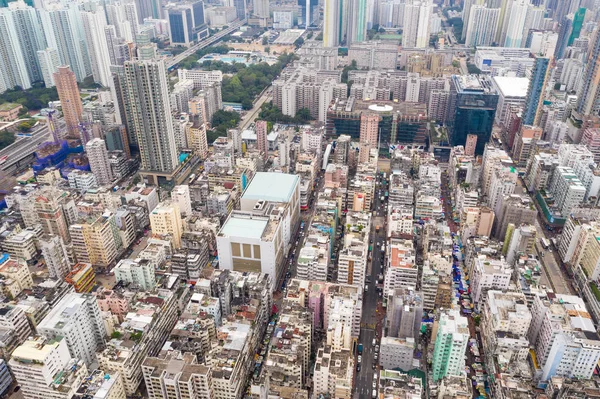 Sham Shui Hong Kong Agosto 2018 Vista Aérea Del Centro —  Fotos de Stock