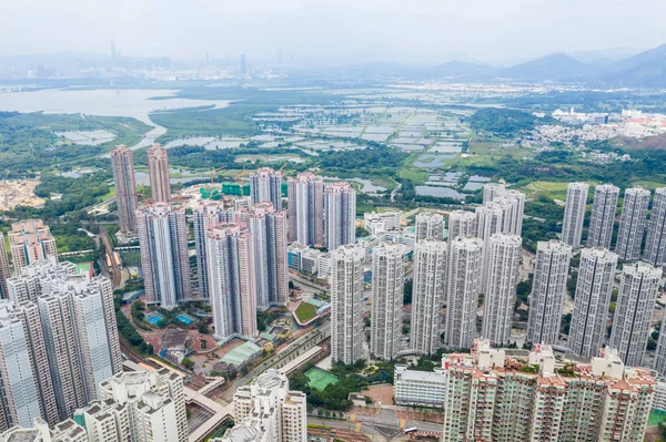 Vista Superior Bienes Raíces Hong Kong — Foto de Stock