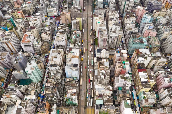 Sham Shui Hong Kong Agosto 2018 Vista Superior Edifício Hong — Fotografia de Stock