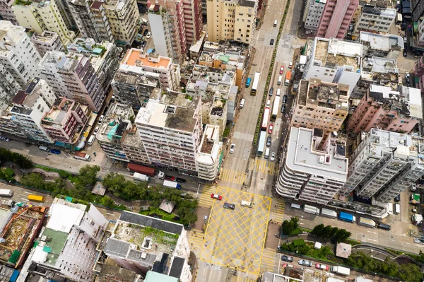 Fingované Shui Hong Kong Srpna 2018 Top Pohled Provize Město — Stock fotografie