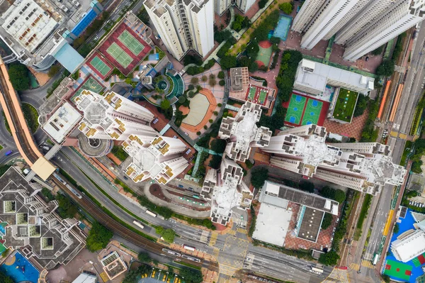 Vista Aérea Bienes Raíces Hong Kong — Foto de Stock