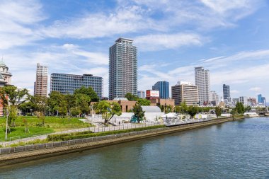 Osaka, Japonya - 13 Eylül, 2015: Osaka city