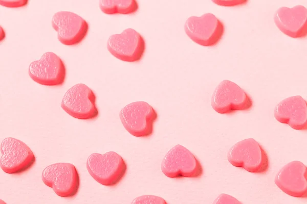 Pink Heart Shape Chocolate Candies — Stock Photo, Image