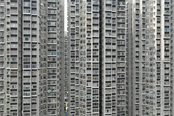 Πρόσοψη Κτιρίου Κατοικιών Στο Χονγκ Κονγκ — Φωτογραφία Αρχείου