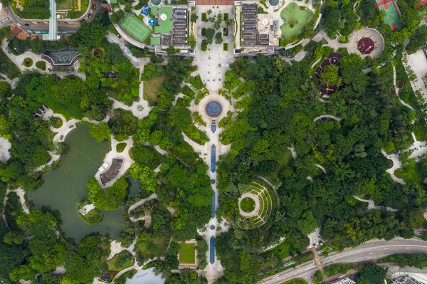 都市公園の平面図 — ストック写真