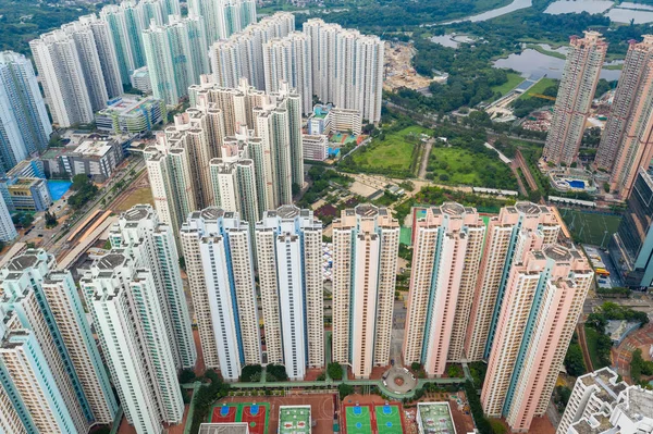 Hong Kong Skyskrapa Byggnader — Stockfoto