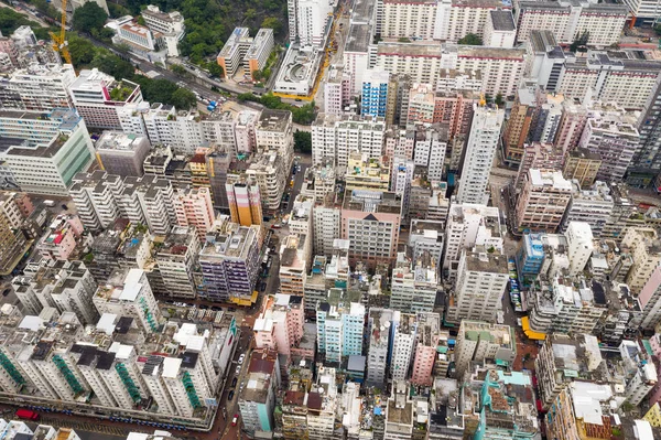 Sham Shui Hong Kong Augusti 2018 Flygfoto Över Hong Kong — Stockfoto