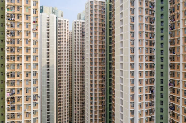 Fachada Construção Hong Kong — Fotografia de Stock