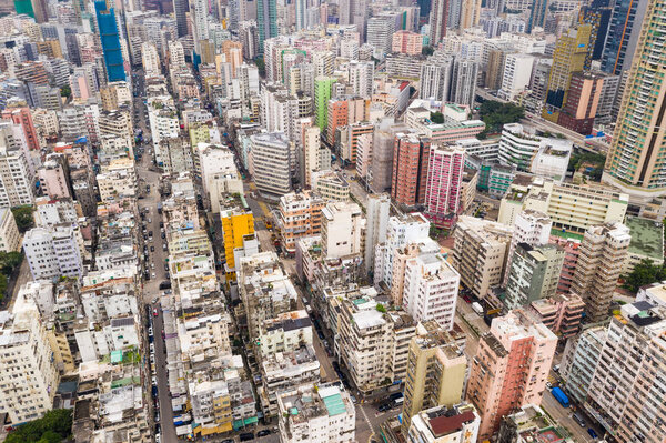 Aerial view of Hong Kong residential