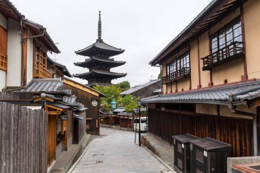 Kyoto, Japonya - 04 Ekim, 2016: Yasaka Pagoda Kyoto City, Japonya
