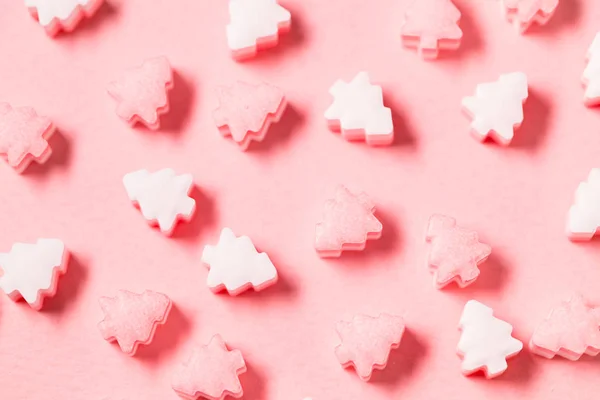 Christmas Tree Candies Pink Color — Stock Photo, Image
