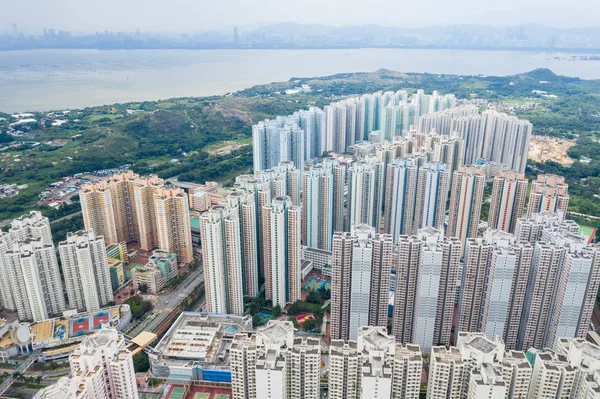 Hong Kong apartmanlar üstten görünüm